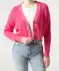 Strickjacke mit V-Ausschnitt pink