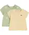 Baby T-shirts met bloemen en bijen beige