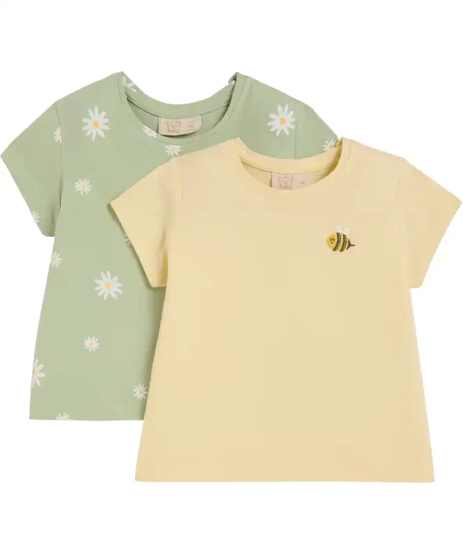 Baby T-shirts met bloemen en bijen