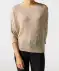Gemusterter Strickpullover creme