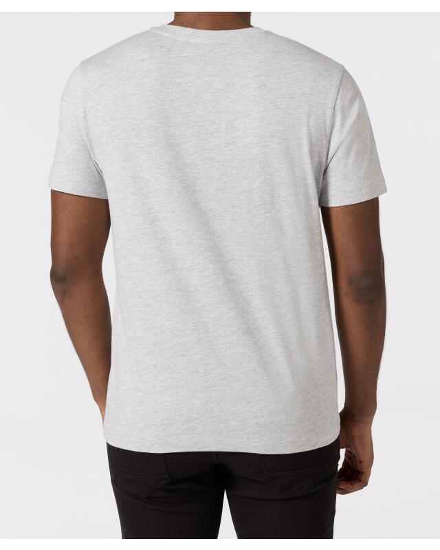 T-shirt col rond homme, gris clair chiné (KiK T-Shirt Rundhals (hellgrau melange)) — KiK, produit allemand authentique au Maroc
