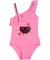 Badeanzug mit Pailletten neon rosa