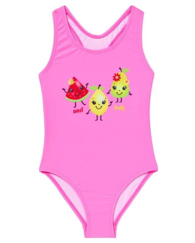 Maillot de bain dos nageur fille, rose fluo — KiK, produit allemand authentique au Maroc