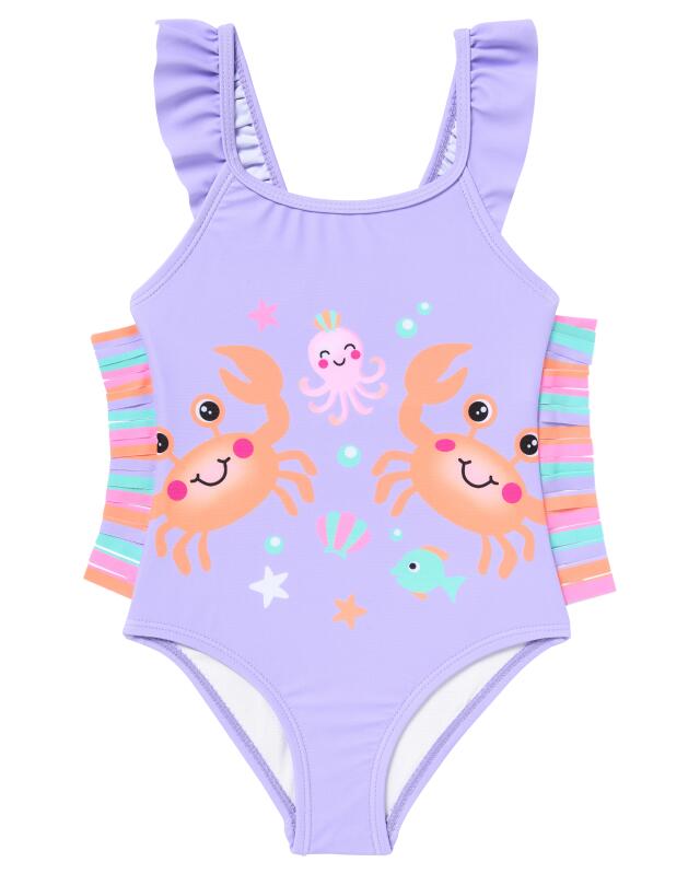 Maillot de bain à franges fille, violet — KiK, produit allemand authentique au Maroc