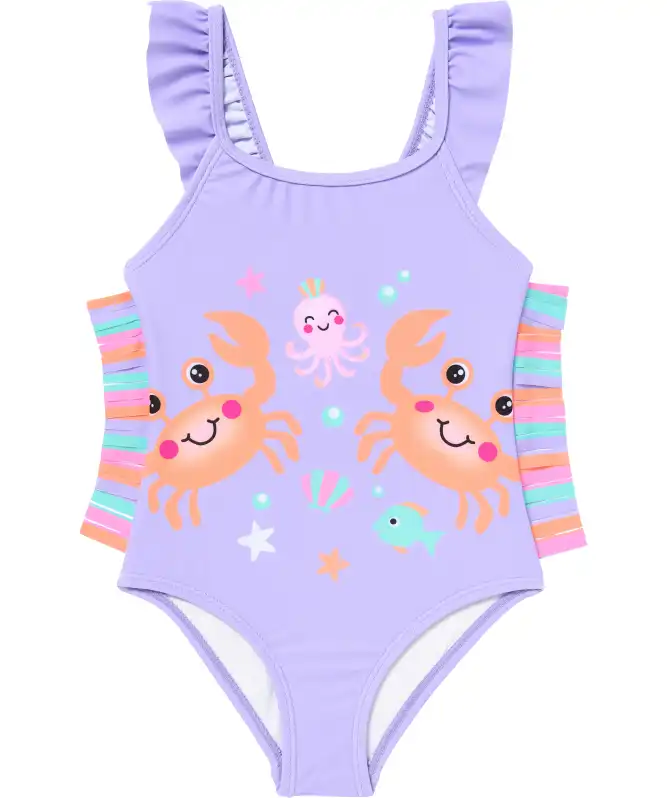 Badeanzug mit Fransenapplikationen