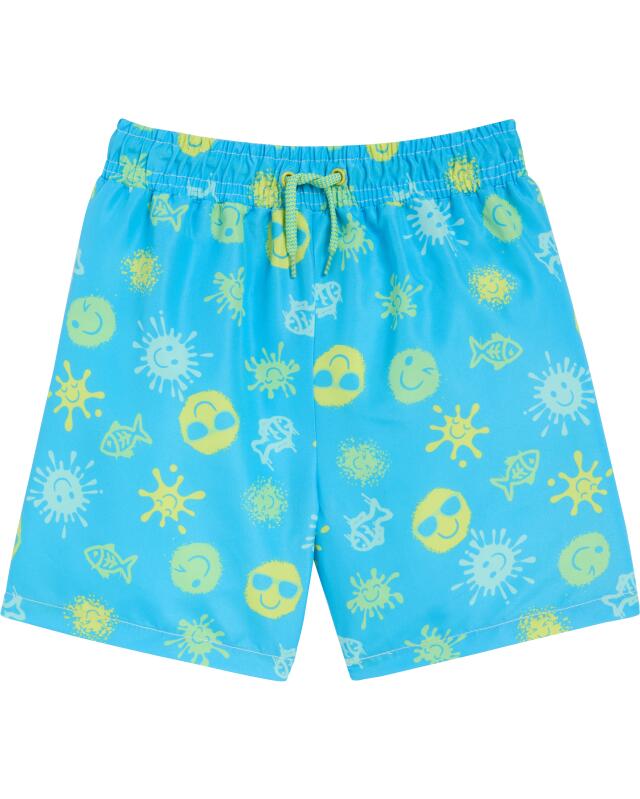 شورت سباحة مطبوع للأولاد، أزرق فسفوري (KiK Bedruckte Badeshorts (neon blau)) — KiK, منتج ألماني أصلي في المغرب