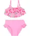 Kinder bikini neon roze