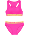 Bikini z napisami neonowy pink