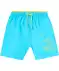 Zwemshort met borduursel neon blauw