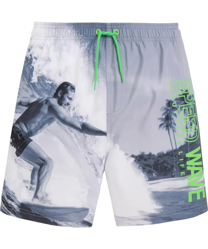 Set Costume Intero Manica Lunga + Shorts Da Bagno Per Bambino UV Protection Freebily