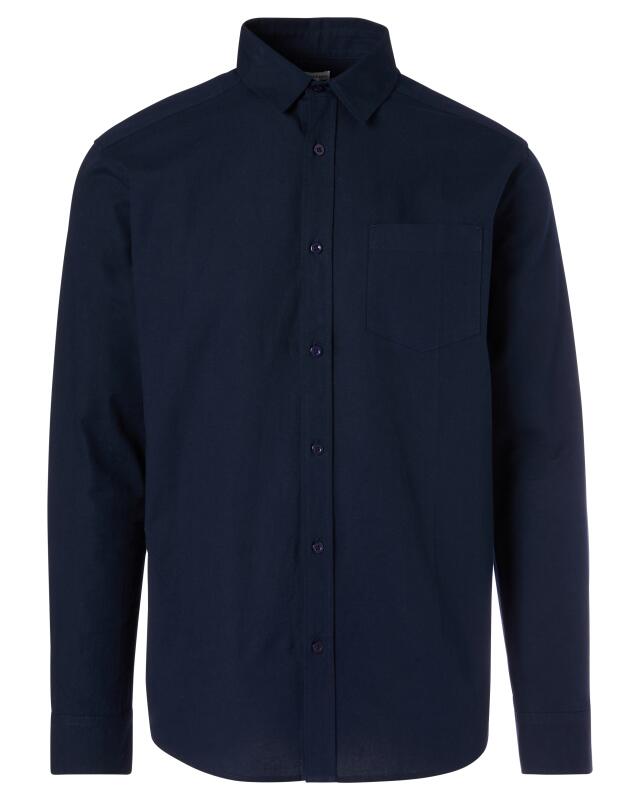 Cotton shirt for men, navy (KiK Baumwollhemd (dunkelblau)) — KiK, authentic German product in Morocco