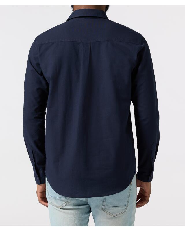 Cotton shirt for men, navy (KiK Baumwollhemd (dunkelblau)) — KiK, authentic German product in Morocco