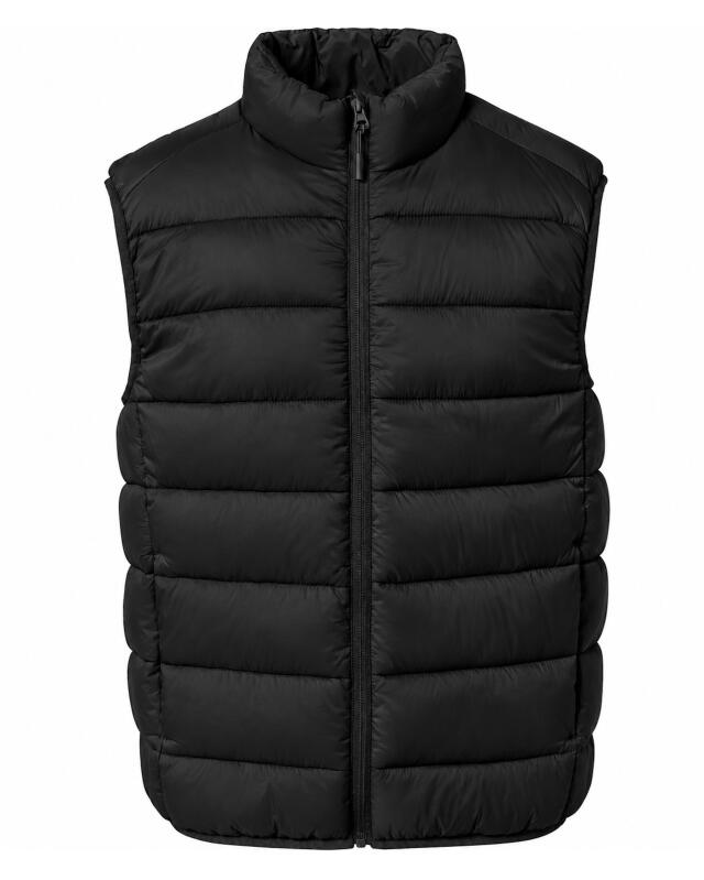 Gilet sans manches matelassé à col montant homme, noir (KiK Steppweste mit Stehkragen (schwarz)) — KiK, produit allemand authentique au Maroc