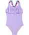 Strój kąpielowy liliowy