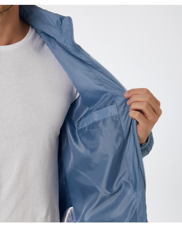 Doudoune légère à col montant homme, bleu clair (KiK Steppjacke mit Stehkragen (hellblau)) — KiK, produit allemand authentique au Maroc