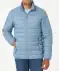 Gewatteerde jas met opstaande kraag lichtblauw