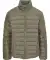 Gewatteerde jas met opstaande kraag kaki