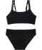 Strukturierter Bikini schwarz