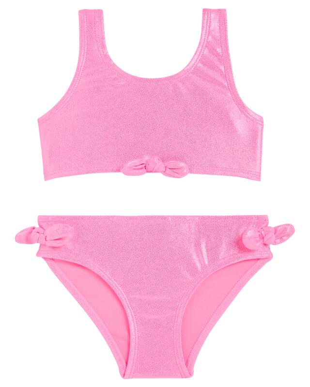 Bikini pailleté fille, rose fluo — KiK, produit allemand authentique au Maroc