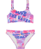 Bikini met all-over print lichtblauw