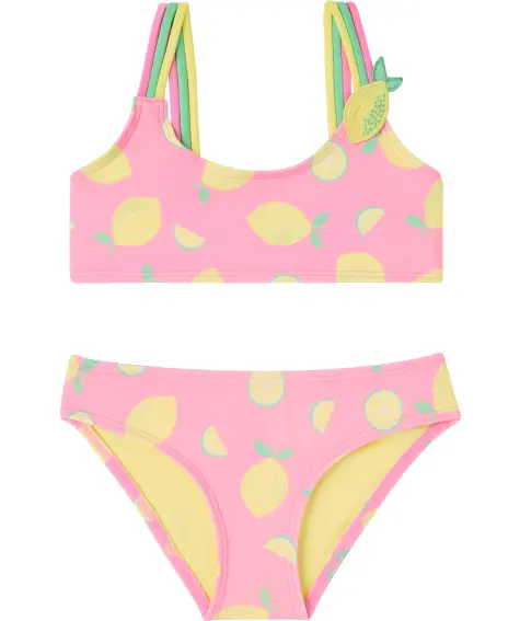 Bikini mit mehrfarbigen Trägern