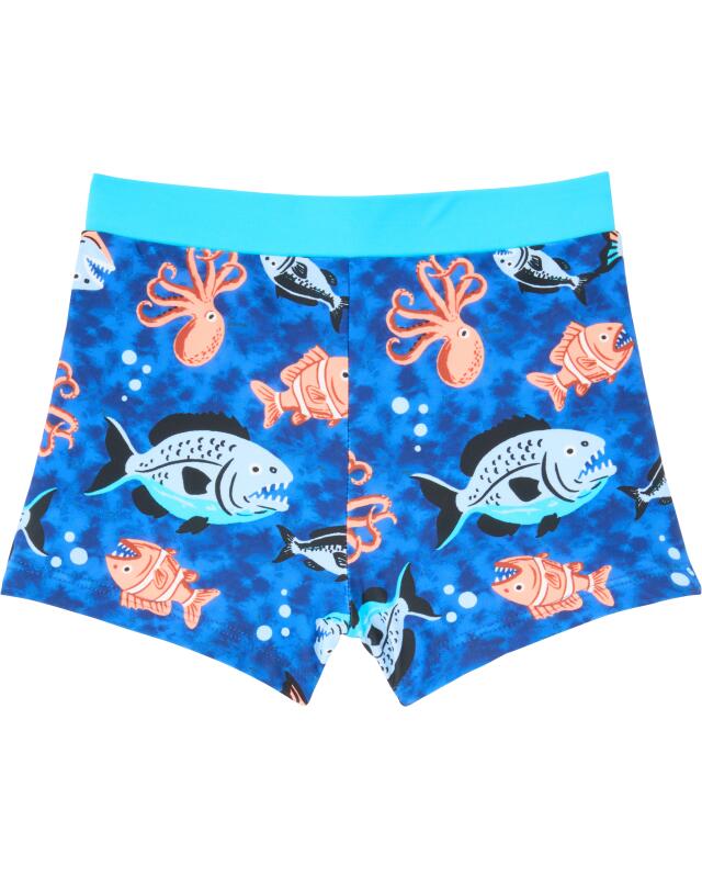 Maillot de bain à motifs sous-marins garçon, bleu roi — KiK, produit allemand authentique au Maroc