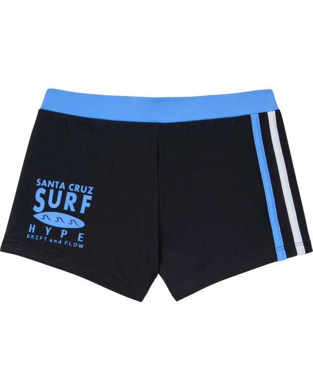 Maillot de bain à bandes contrastées garçon, noir — KiK, produit allemand authentique au Maroc