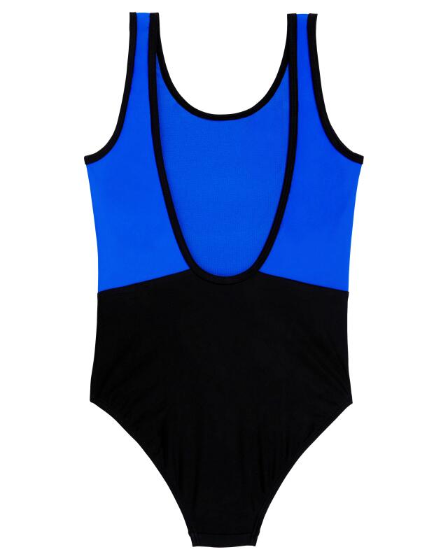 Maillot de bain à larges bretelles fille, bleu roi (KiK Badeanzug mit breiten Trägern (royalblau)) — KiK, produit allemand authentique au Maroc
