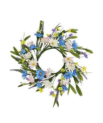 Kunstbloemenkrans lente