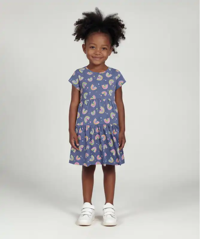 Kleid mit Regenbögen