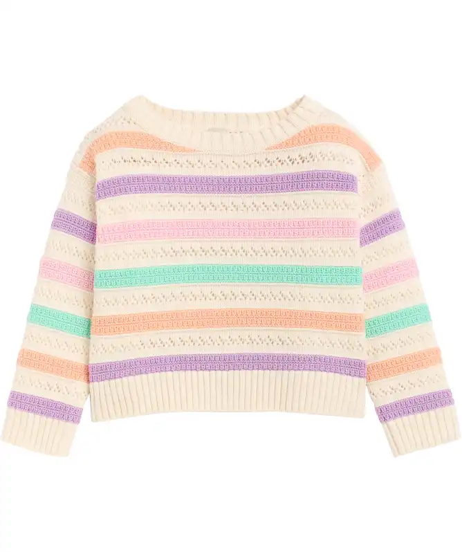 Pruhovaný pletený svetr