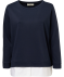 Sweatshirt mit Bluseneinsatz dunkelblau