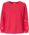Sweatshirt mit Stickereien pink