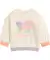 Kinder sweater met bloemen creme