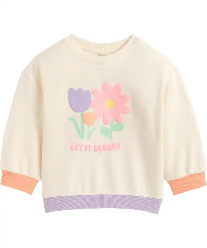 Kinder sweater met bloemen