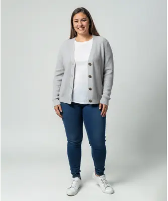 Strickjacke mit V-Ausschnitt