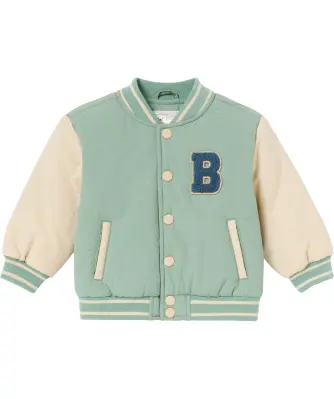 Baby jas met contrasterende mouwen