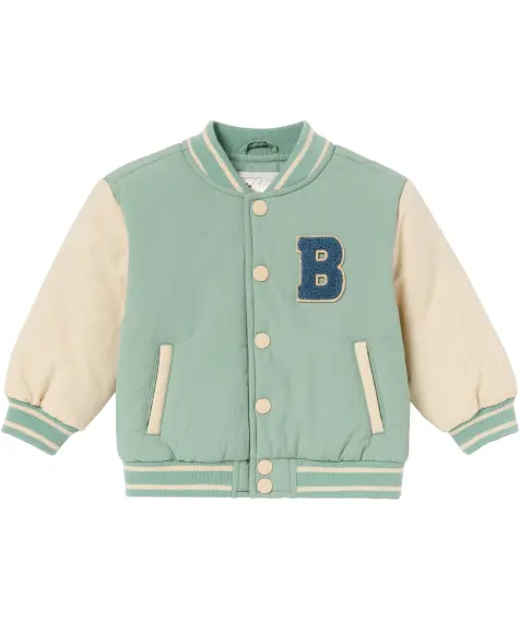 Baby jas met contrasterende mouwen