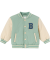 Baby jas met contrasterende mouwen lichtkaki