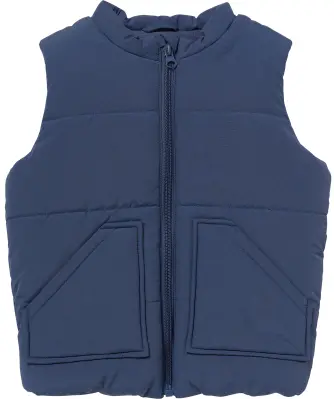 Baby gewatteerd vest in blauw