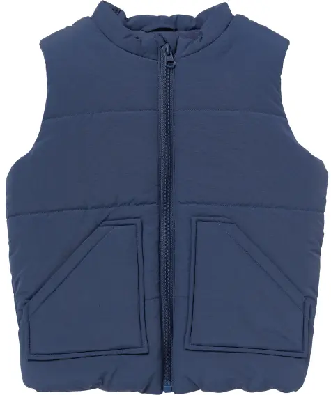 Baby gewatteerd vest in blauw