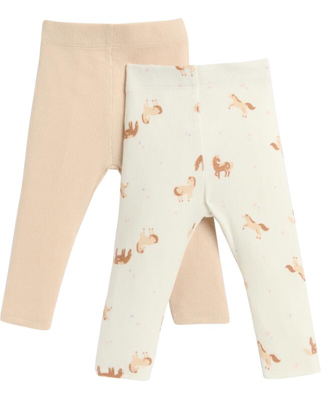 ليجن بنقشة الخيول للرضيعة، أبيض كسري (KiK Leggings Pferde (offwhite)) — KiK, منتج ألماني أصلي في المغرب