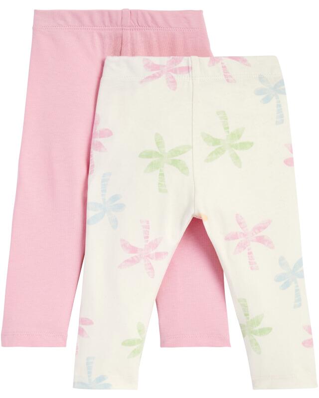 Leggings palmiers bébé fille, blanc cassé (KiK Leggings Palmen (offwhite)) — KiK, produit allemand authentique au Maroc