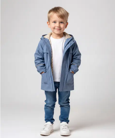 Kinder pegenparka in blauw