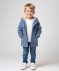 Kinder pegenparka in blauw blauw