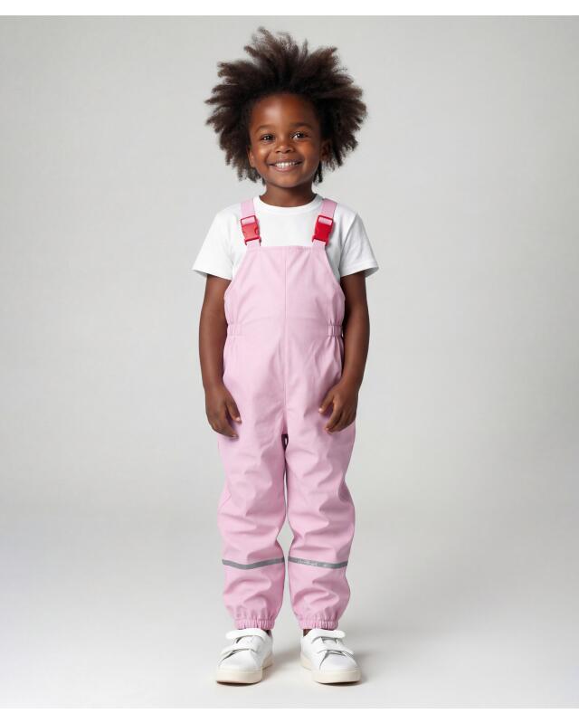 Salopette de pluie fille, rose vif (KiK Regenhose mit Latz (pink)) — KiK, produit allemand authentique au Maroc
