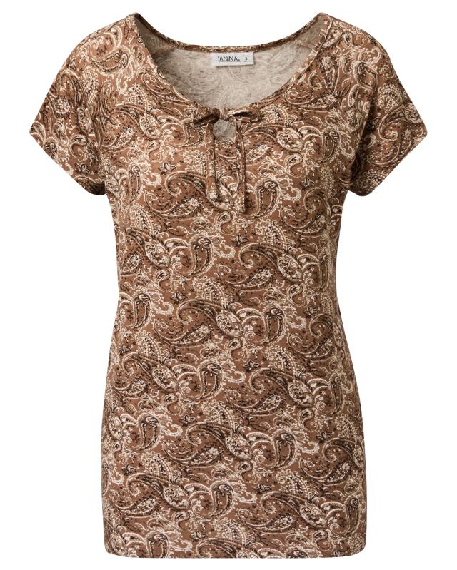 تيشيرت بنقشة بيزلي للنساء، بني (KiK T-Shirt Paisley (braun)) — KiK, منتج ألماني أصلي في المغرب