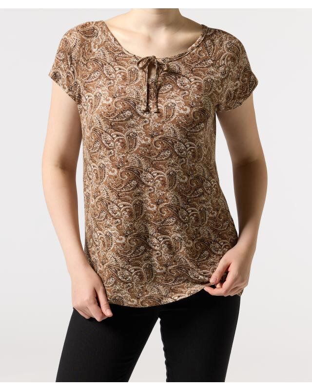 تيشيرت بنقشة بيزلي للنساء، بني (KiK T-Shirt Paisley (braun)) — KiK, منتج ألماني أصلي في المغرب