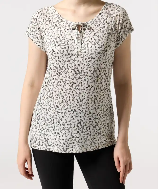 T-shirt met vetersluiting