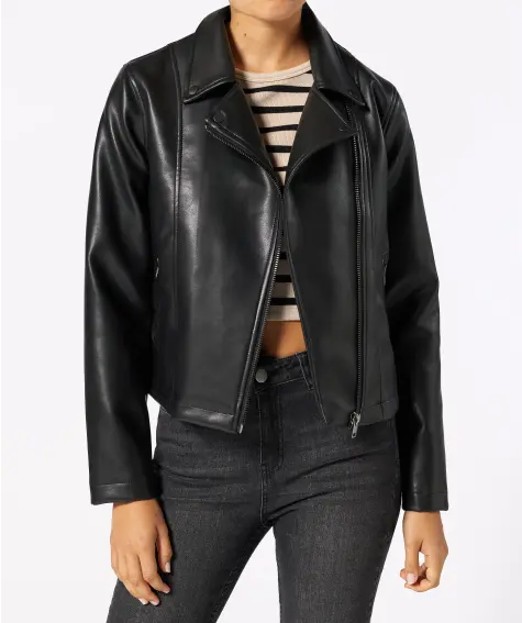 Kunstlederjacke Biker-Style